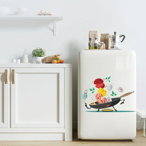 Happy pan kitchen Wall Sticker