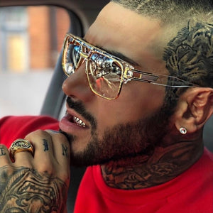 Sunglasses Men Square Brand Design