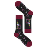 Men Socks Black White