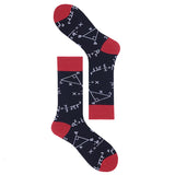 Men Socks Black White