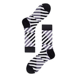 Men Socks Black White