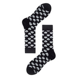 Men Socks Black White