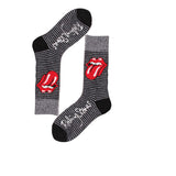 Men Socks Black White