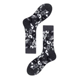 Men Socks Black White