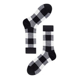 Men Socks Black White