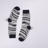 Men Socks Black White