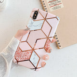Geometric Marble Phone Cases