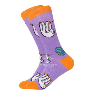 men socks cotton funny crew socks