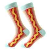 1 pair men socks combed cotton cartoon