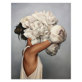 Flowers Feathers Woman Abstract