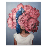 Flowers Feathers Woman Abstract