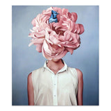 Flowers Feathers Woman Abstract