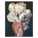 Flowers Feathers Woman Abstract