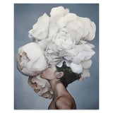 Flowers Feathers Woman Abstract