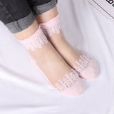 2 Pair Women Lace Ruffle Ankle