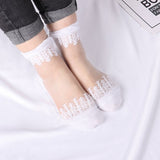 2 Pair Women Lace Ruffle Ankle