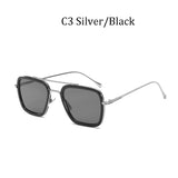 Sunglasses Men Square Brand Design