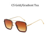 Sunglasses Men Square Brand Design