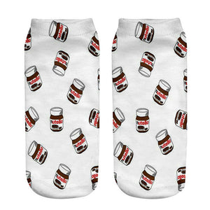 Women funny  3D print foods white