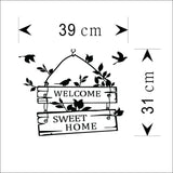 welcome sweet home quotes wall stickers